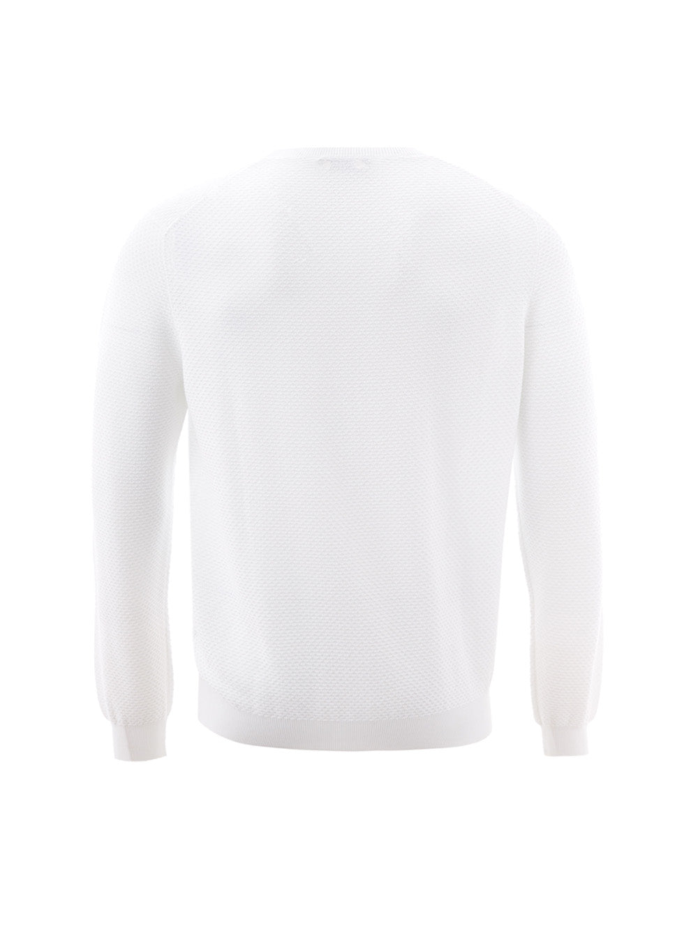 Gran Sasso White Cotton Jumper Knitwear