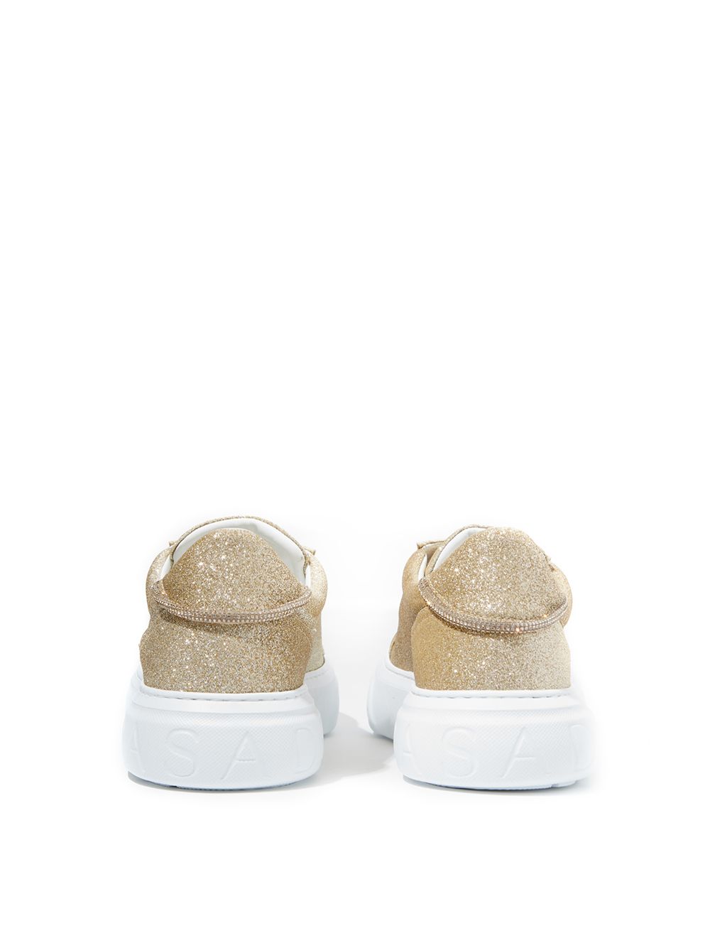 Casadei Gold Glitter 'Off Road' Sneaker