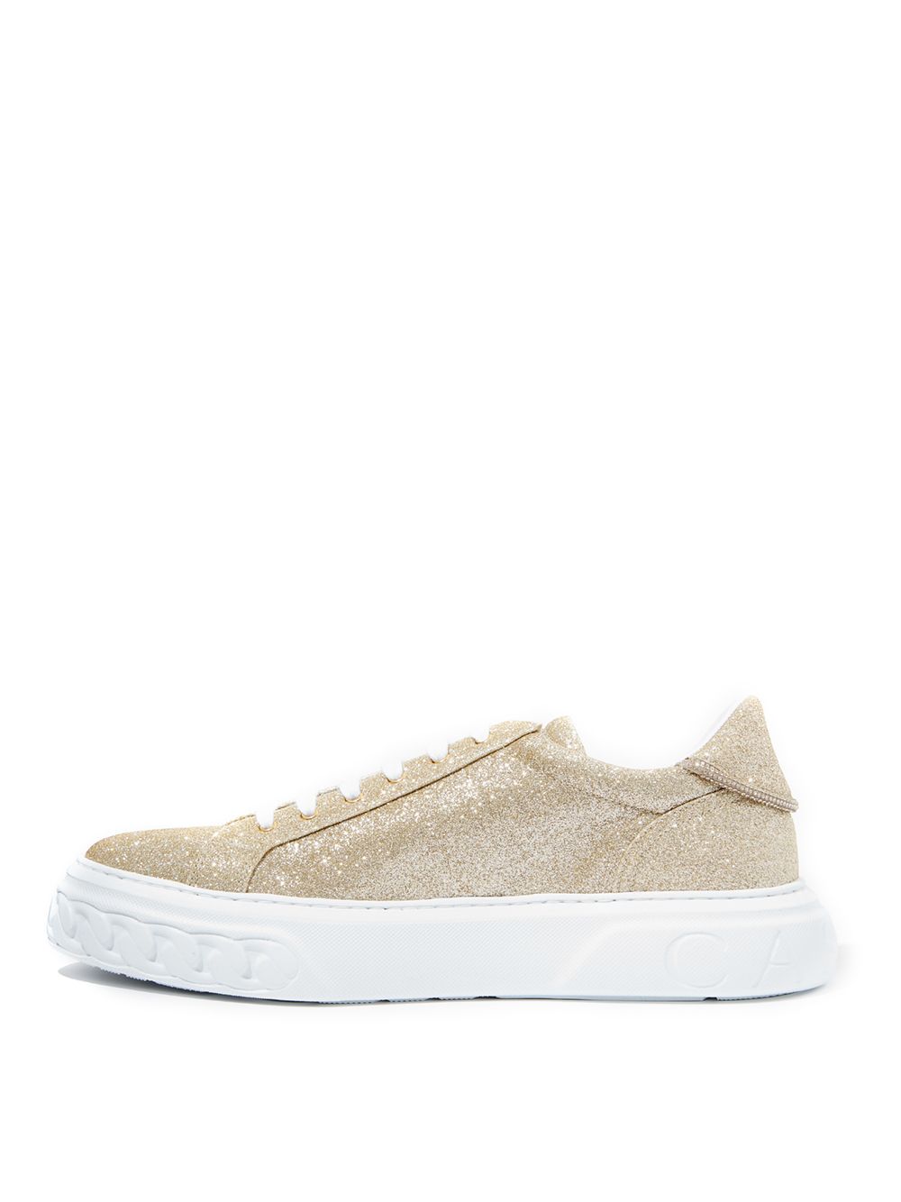 Casadei Gold Glitter 'Off Road' Sneaker