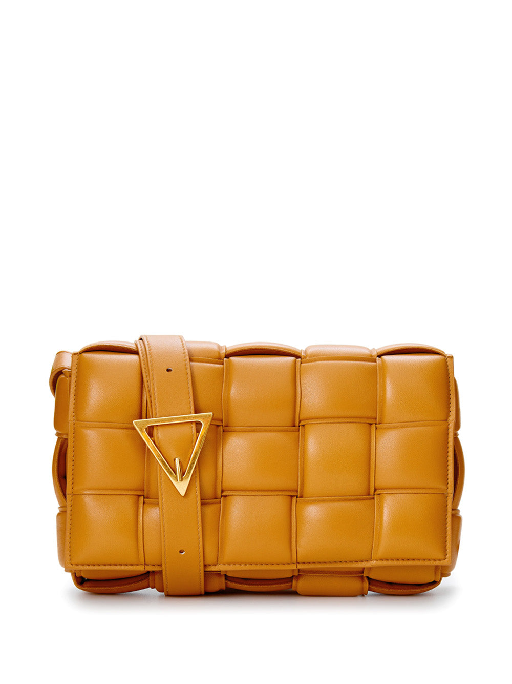 Bottega Veneta Caramel Padded Cassette Leather Cross Body Bag