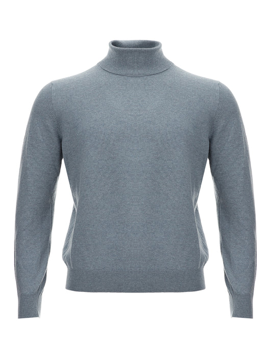 Gran Sasso Grey Cashmere Turtleneck Jumper