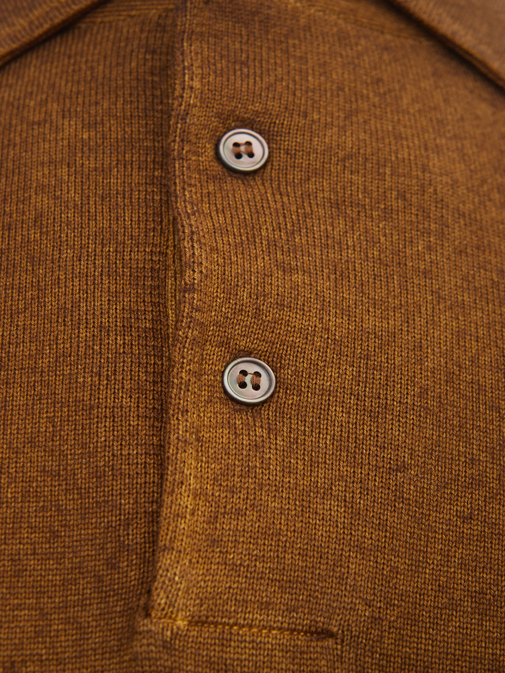 Gran Sasso Brown Wool Long Sleeves Polo Sweater