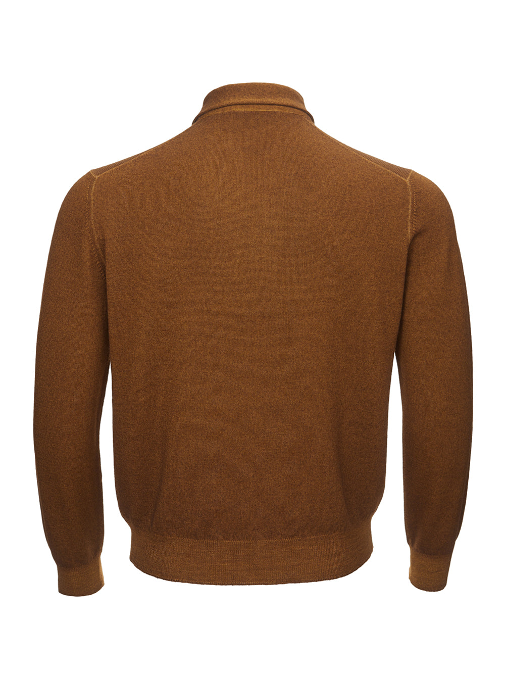 Gran Sasso Brown Wool Long Sleeves Polo Sweater