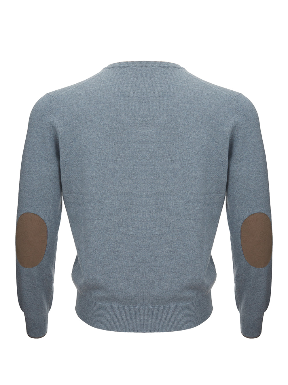 Gran Sasso Grey Cashmere V-Neck Sweater