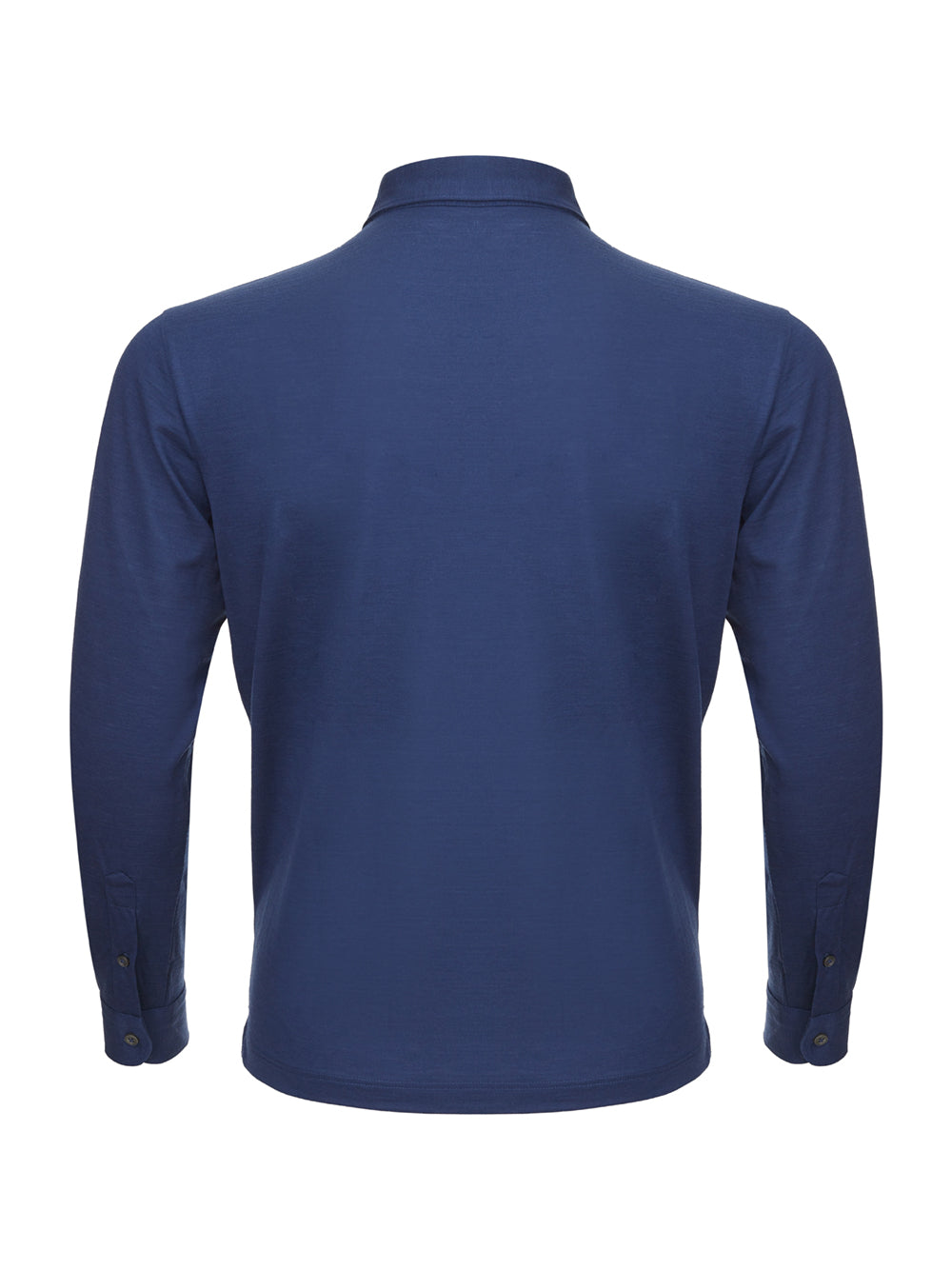 Gran Sasso Blue Wool Long Sleeves Polo Sweater