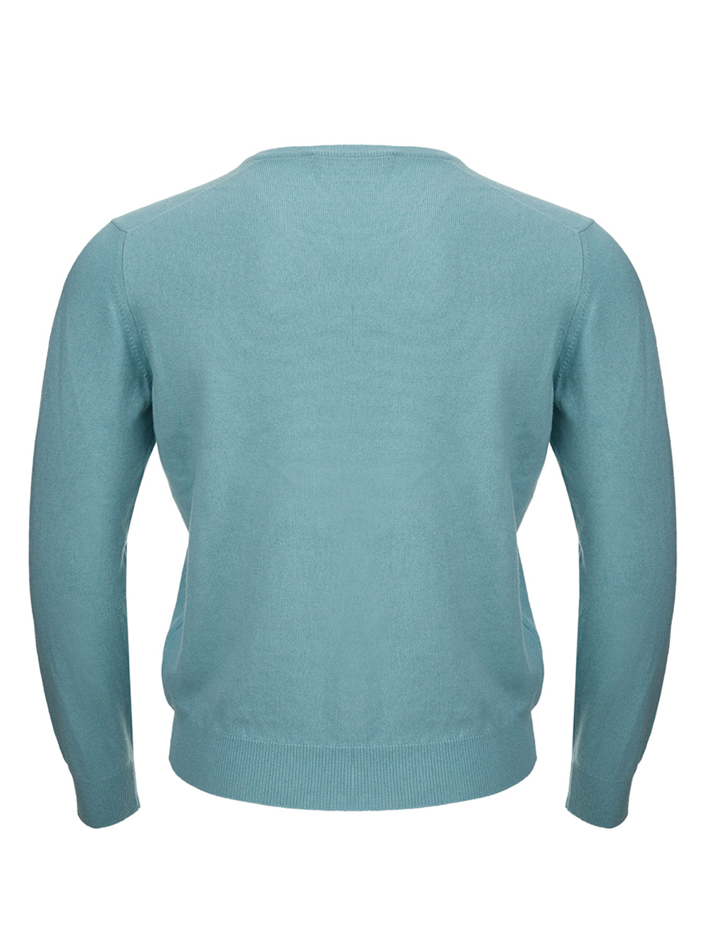 Gran Sasso Light Blue Cashmere V-Neck Sweater