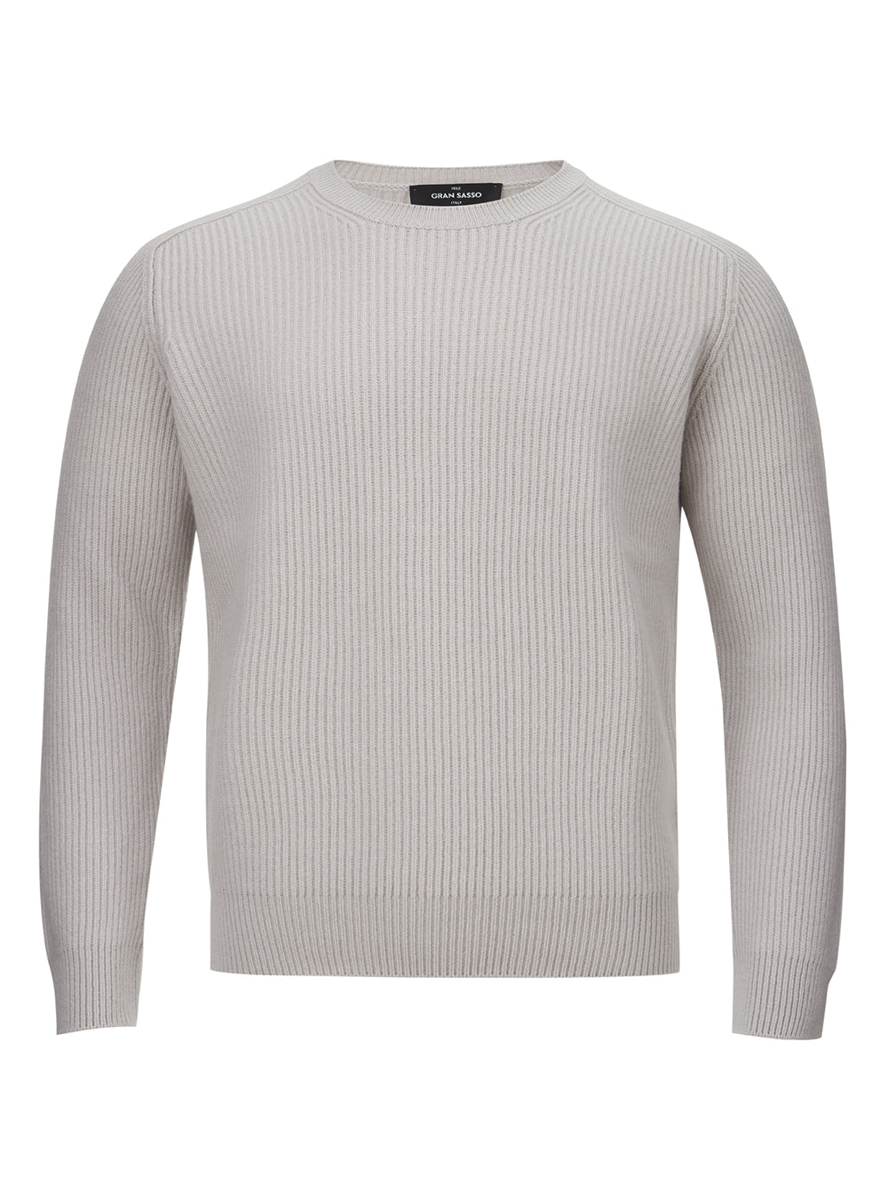 Gran Sasso Grey Cashmere Round neck Sweater