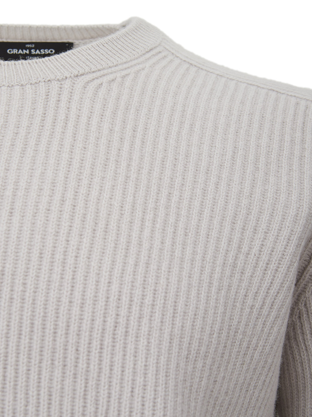 Gran Sasso Grey Cashmere Round neck Sweater