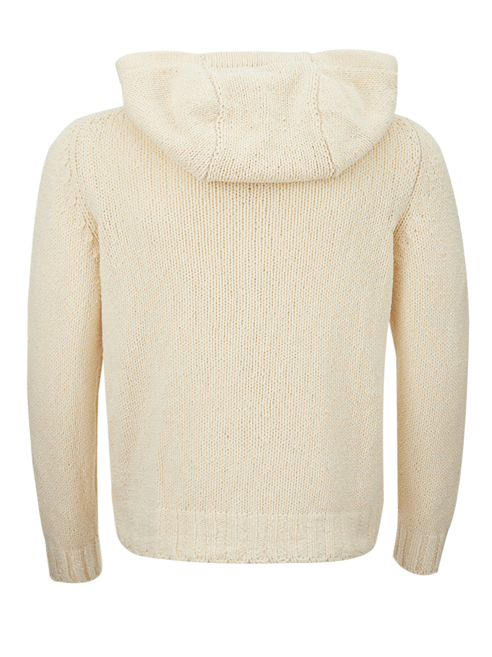 Gran Sasso Cream Hooded Cardigan with Zip