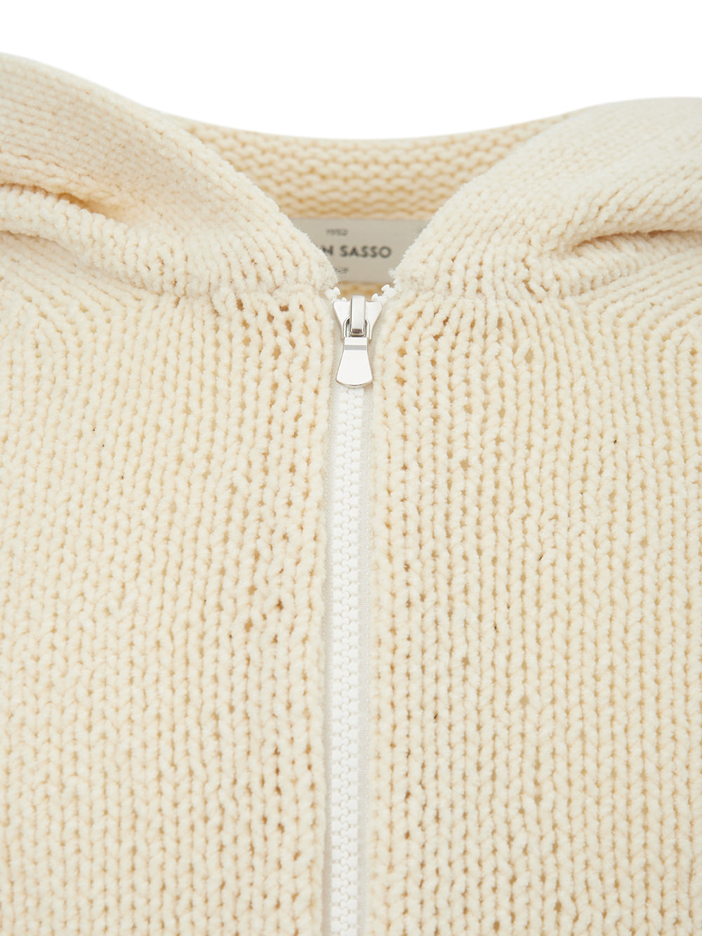 Gran Sasso Cream Hooded Cardigan with Zip