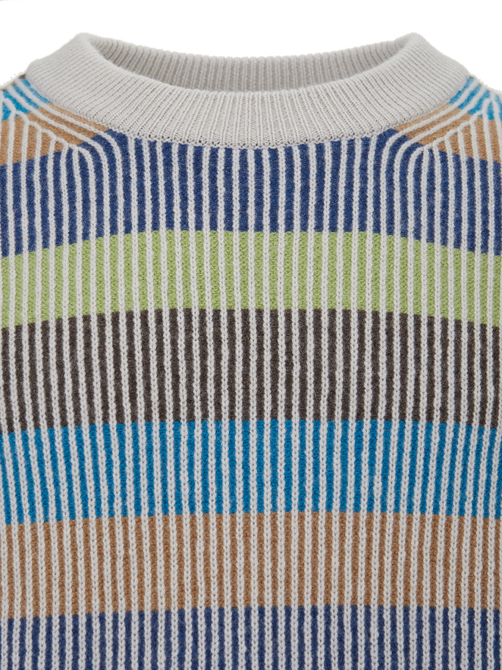 Gran Sasso Multicolor Round Neck Cashmere Sweater