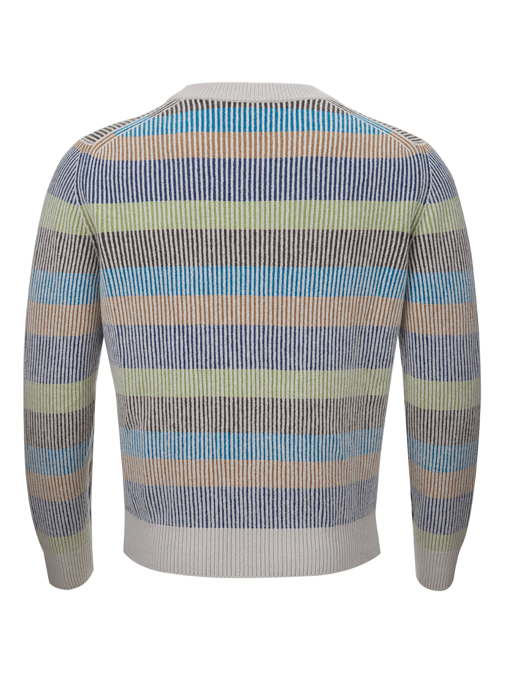 Gran Sasso Multicolor Round Neck Cashmere Sweater