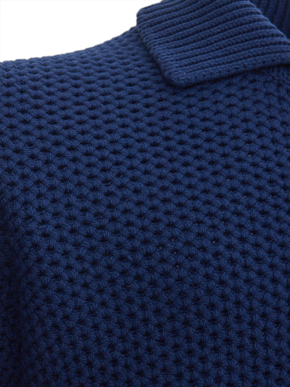 Gran Sasso Wool Blu Sweater with Zip