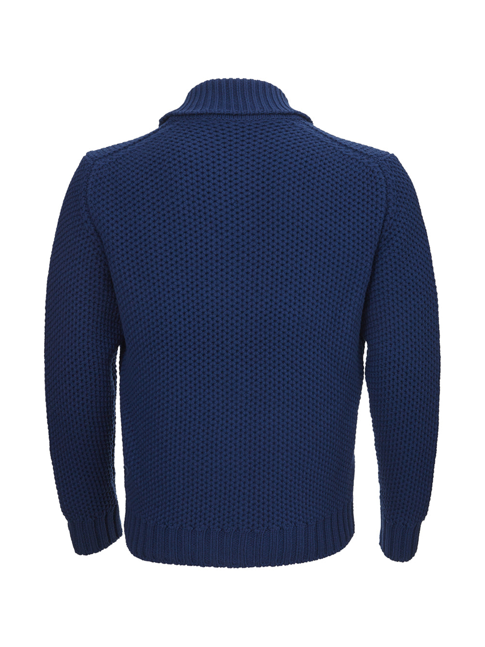 Gran Sasso Wool Blu Sweater with Zip