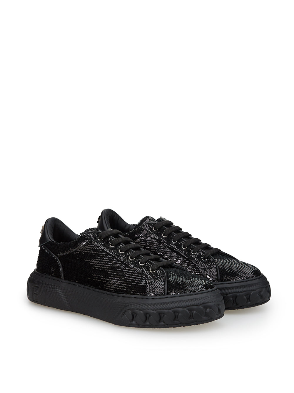 Casadei Black Sequins Off-Road Sneakers