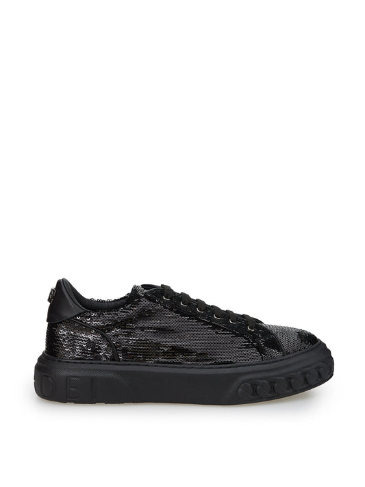 Casadei Black Sequins Off-Road Sneakers