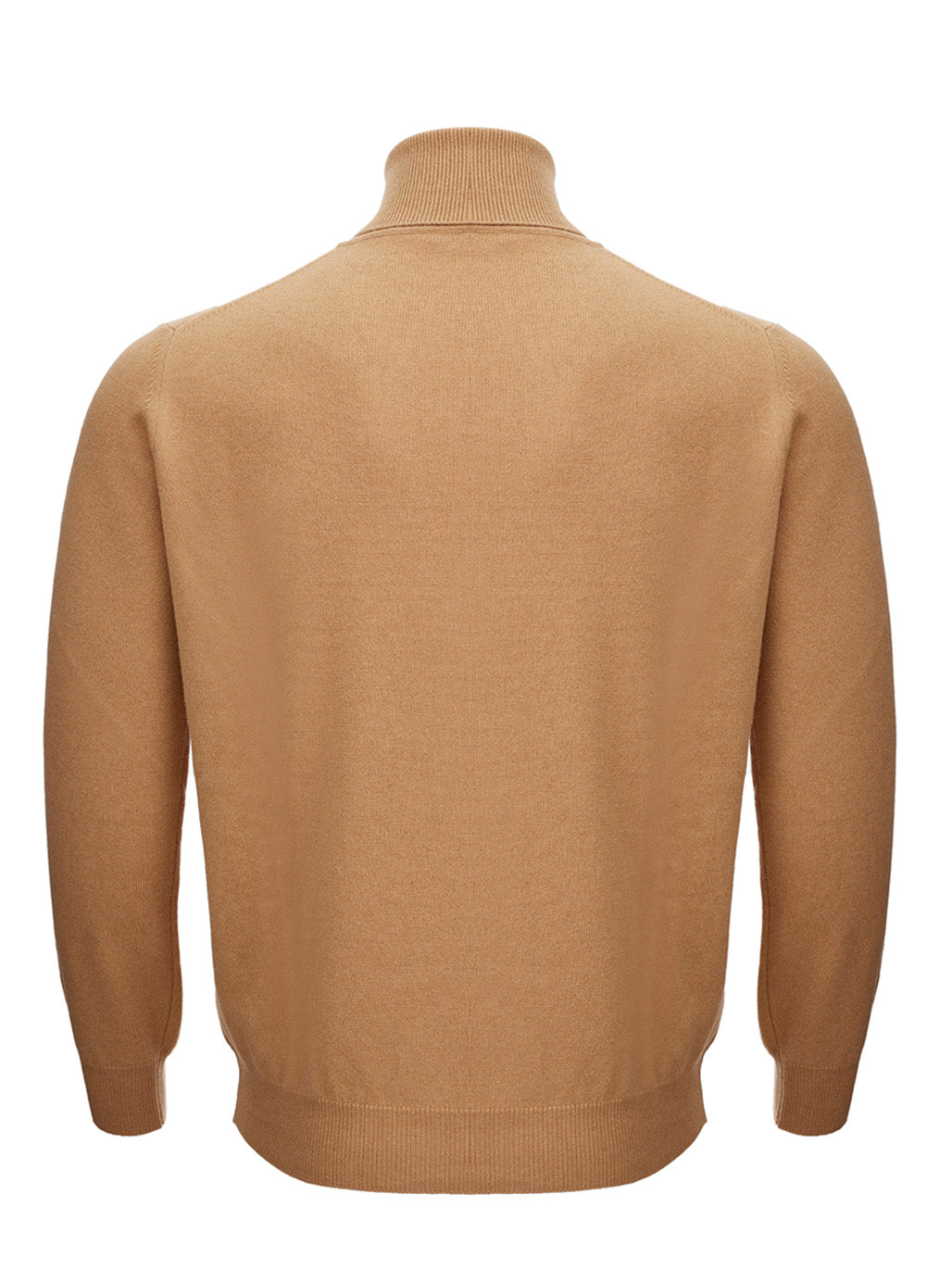 KANGRA Camel Beige Wool Blend Turtleneck Sweater