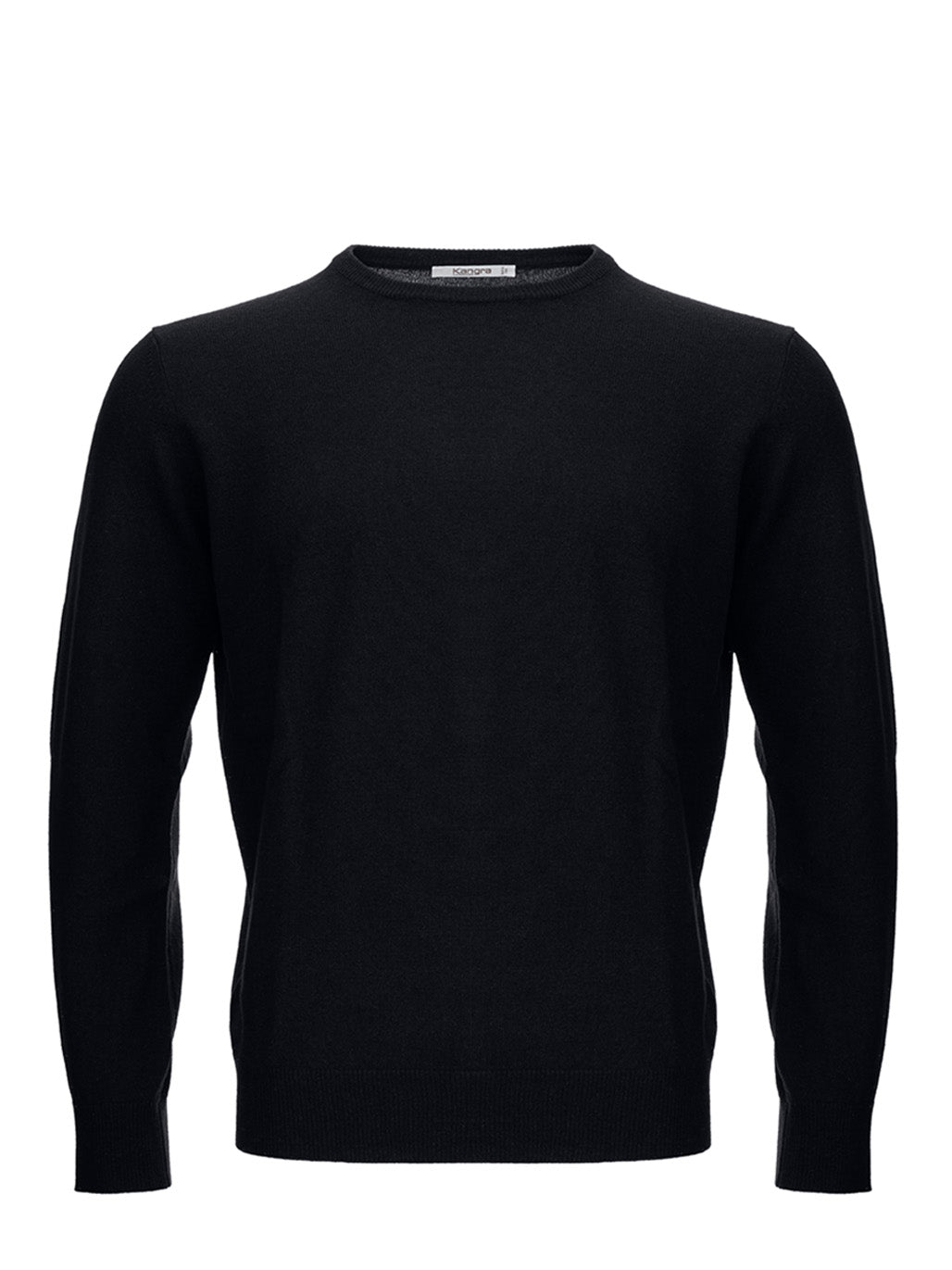 KANGRA Black Wool Blend Round neck Sweater