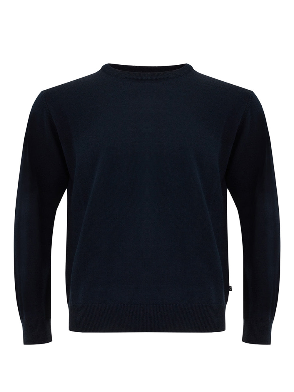 FERRANTE Round Neck Blu Wool Jumper