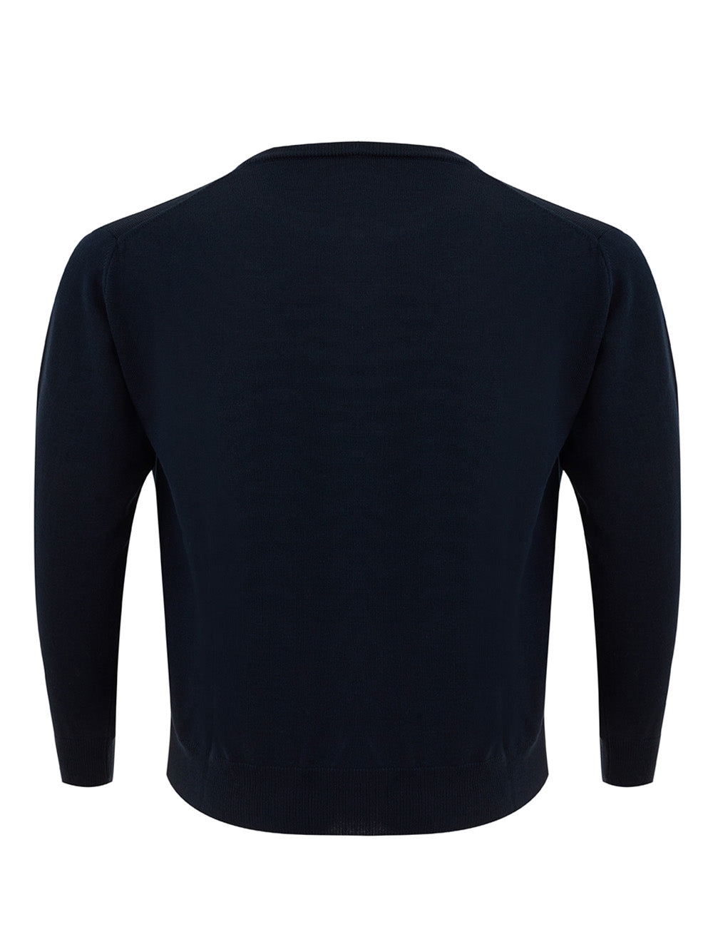 FERRANTE Round Neck Blu Wool Jumper