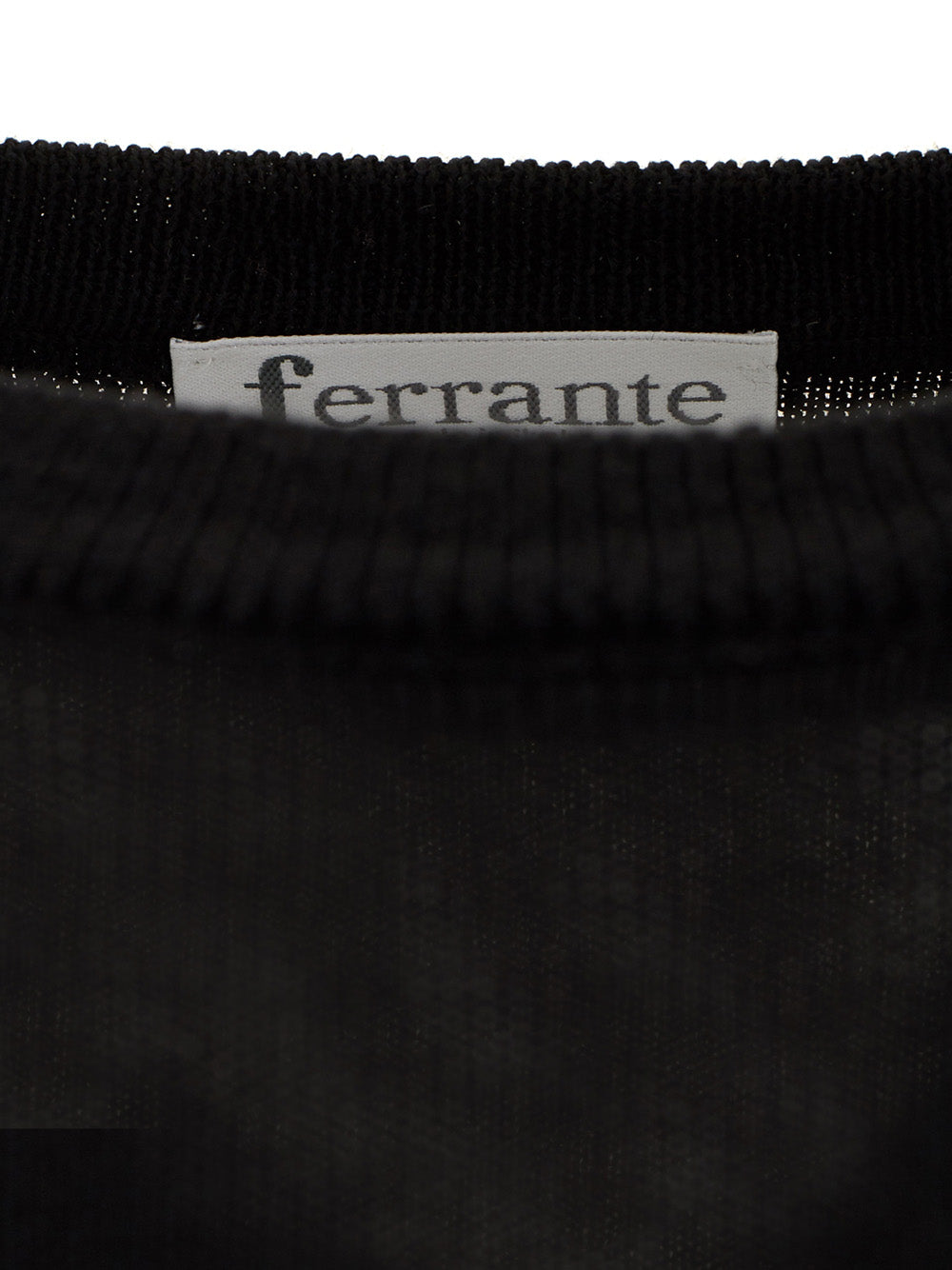 FERRANTE Black Round neck Wool Jumper