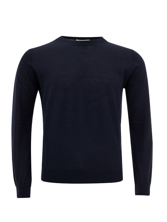 Valentino Basic Blue Round neck Wool Jumper