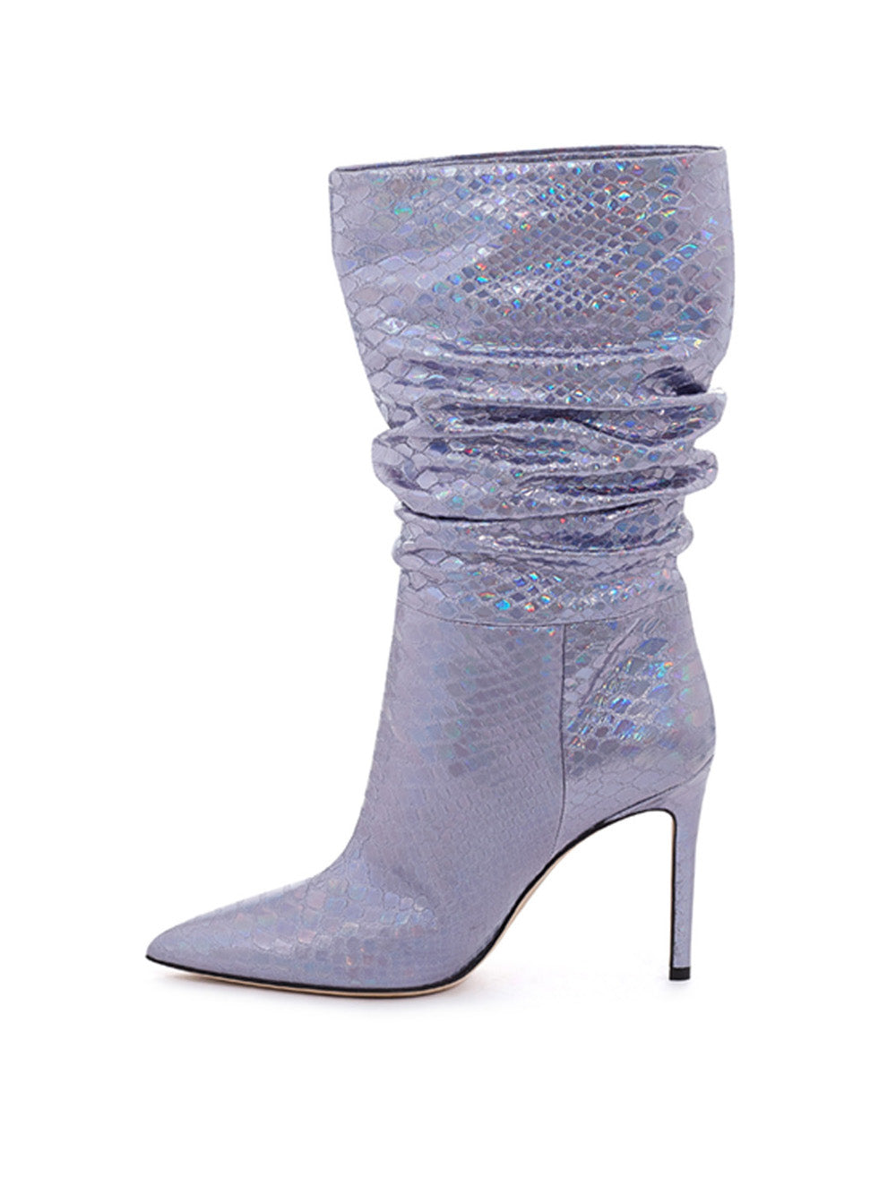 Paris Texas Reptile Print Ankle Slouchy Boot