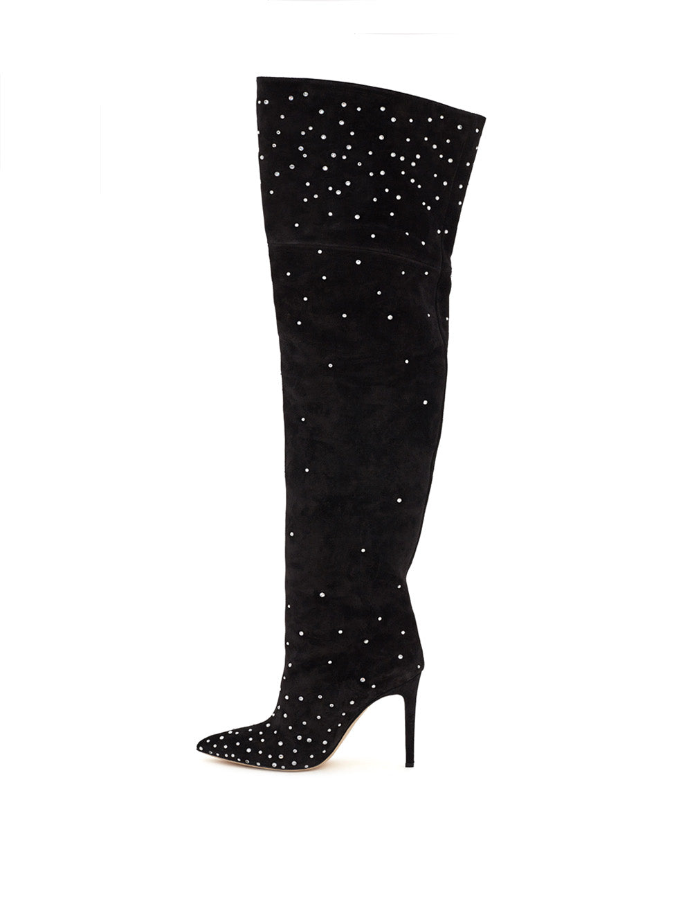 Paris Texas Over The Knee Black Suede Boots