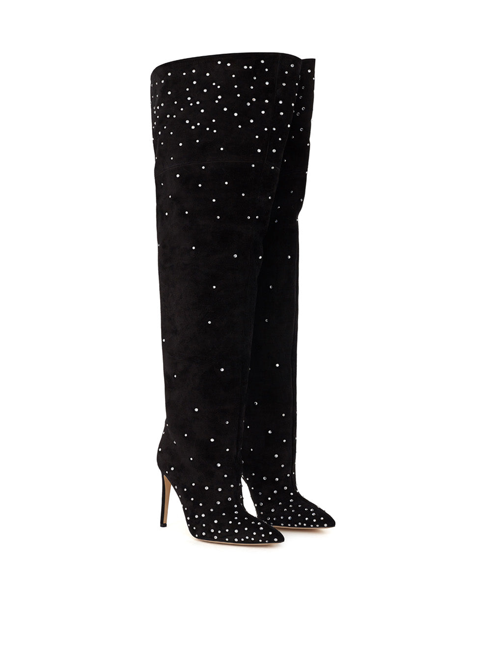 Paris Texas Over The Knee Black Suede Boots