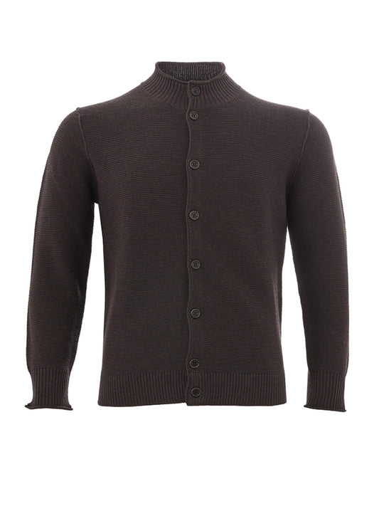 KANGRA Brown Wool Cardigan