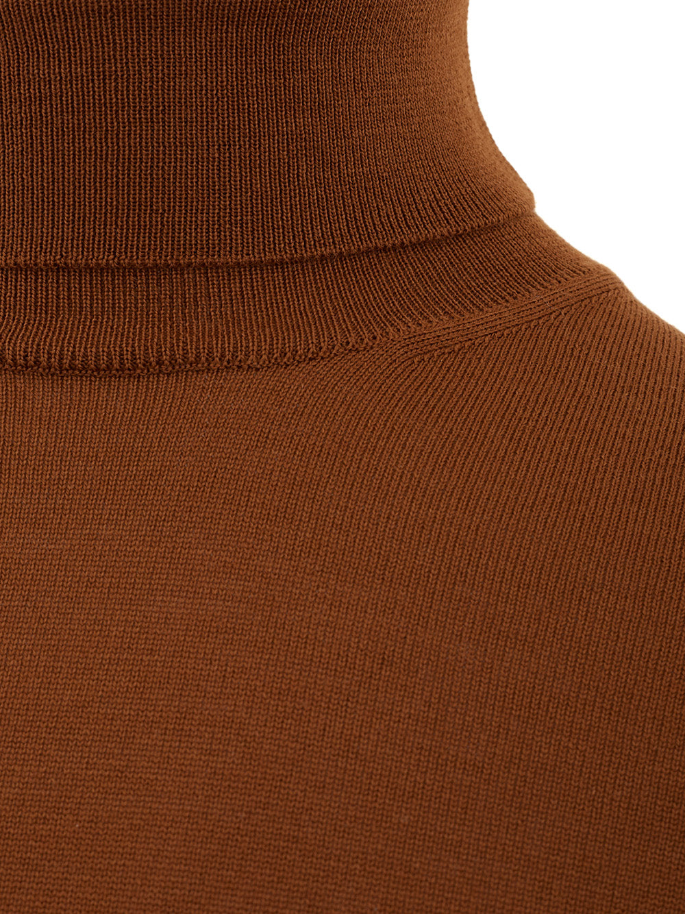 FERRANTE Brown Turtleneck Wool Jumper