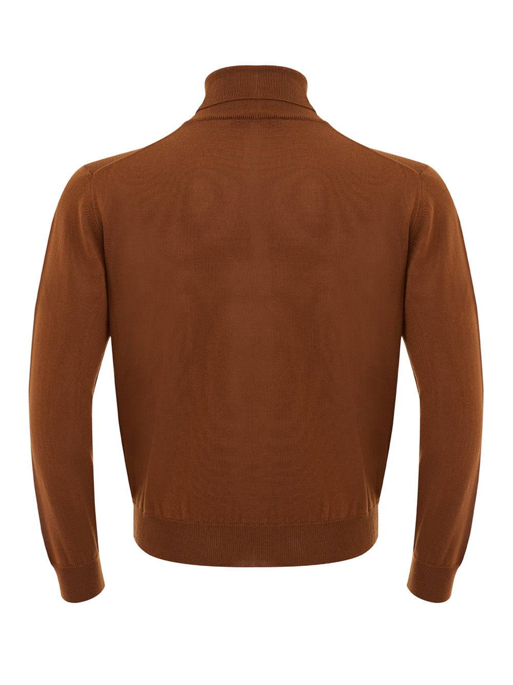 FERRANTE Brown Turtleneck Wool Jumper