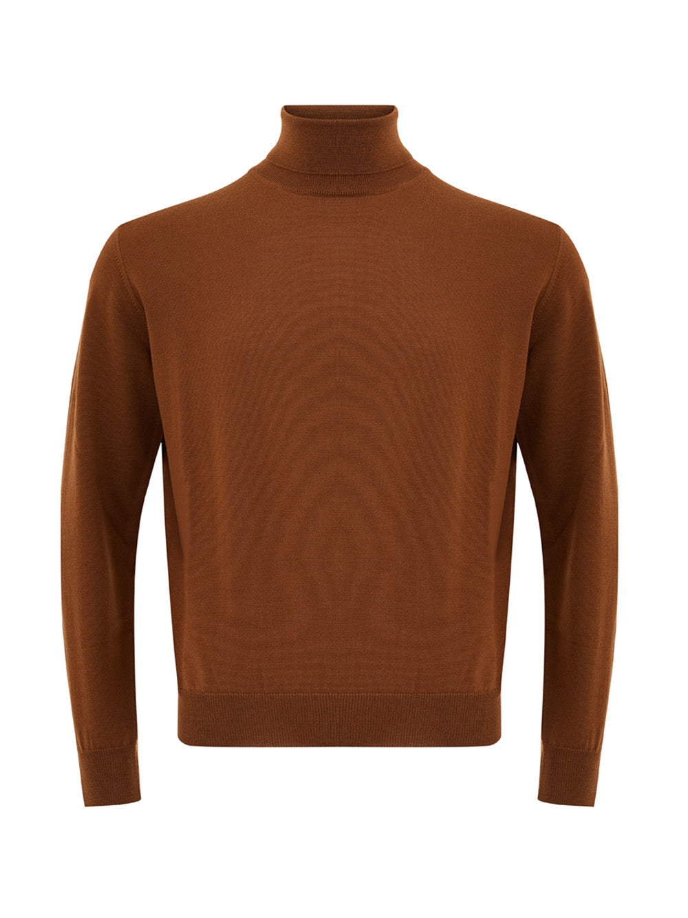 FERRANTE Brown Turtleneck Wool Jumper