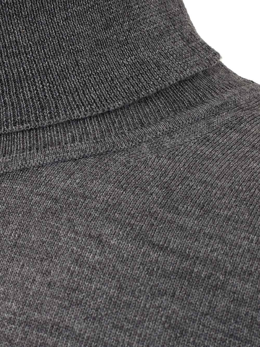 FERRANTE Grey Turtleneck Wool Jumper