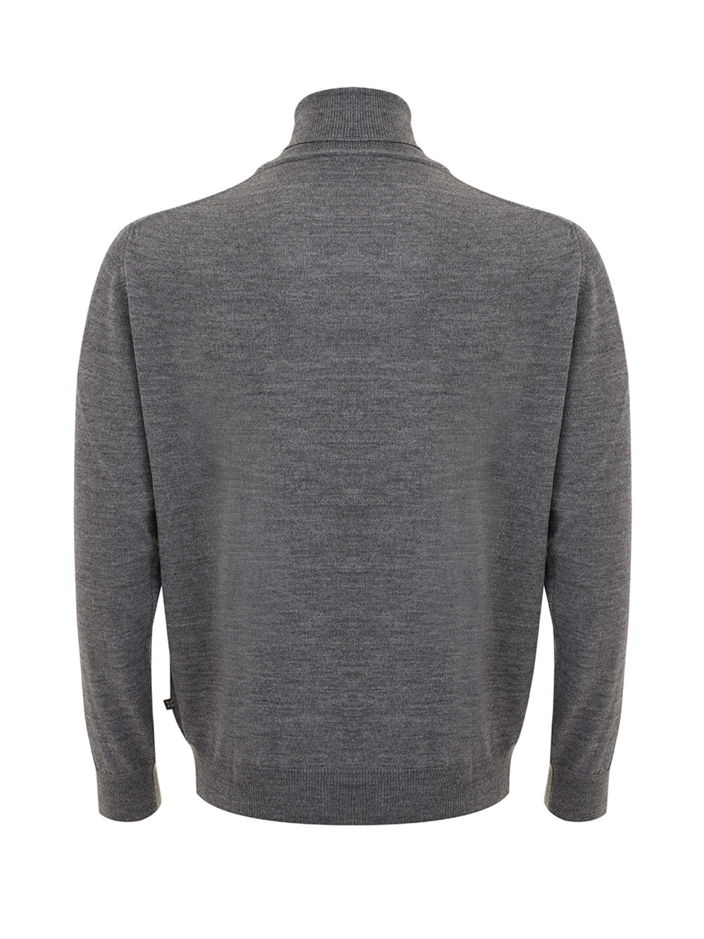 FERRANTE Grey Turtleneck Wool Jumper