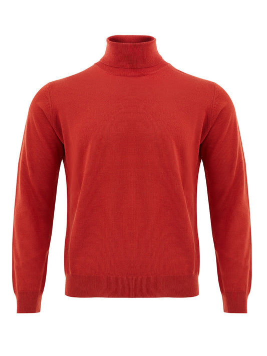 FERRANTE Red Turtleneck Wool Jumper