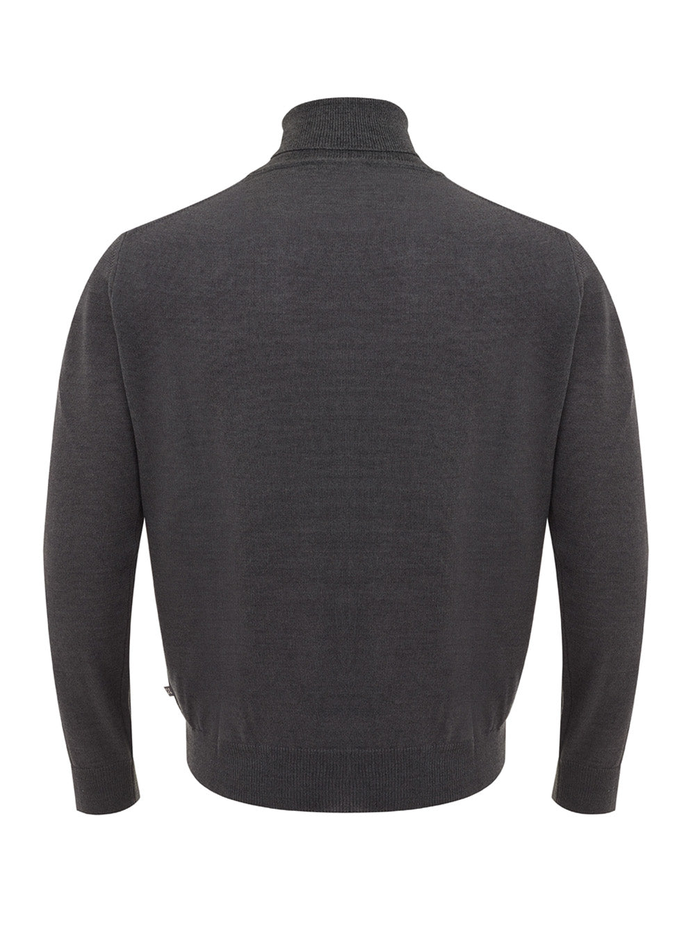 FERRANTE Anthracite Grey Turtleneck Wool Jumper