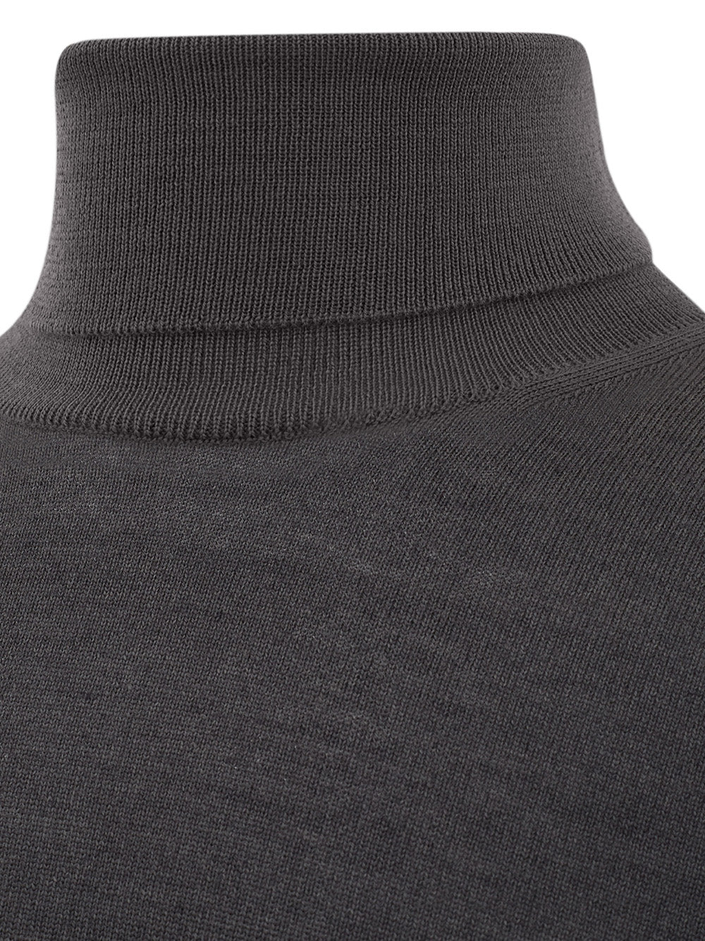 FERRANTE Anthracite Grey Turtleneck Wool Jumper