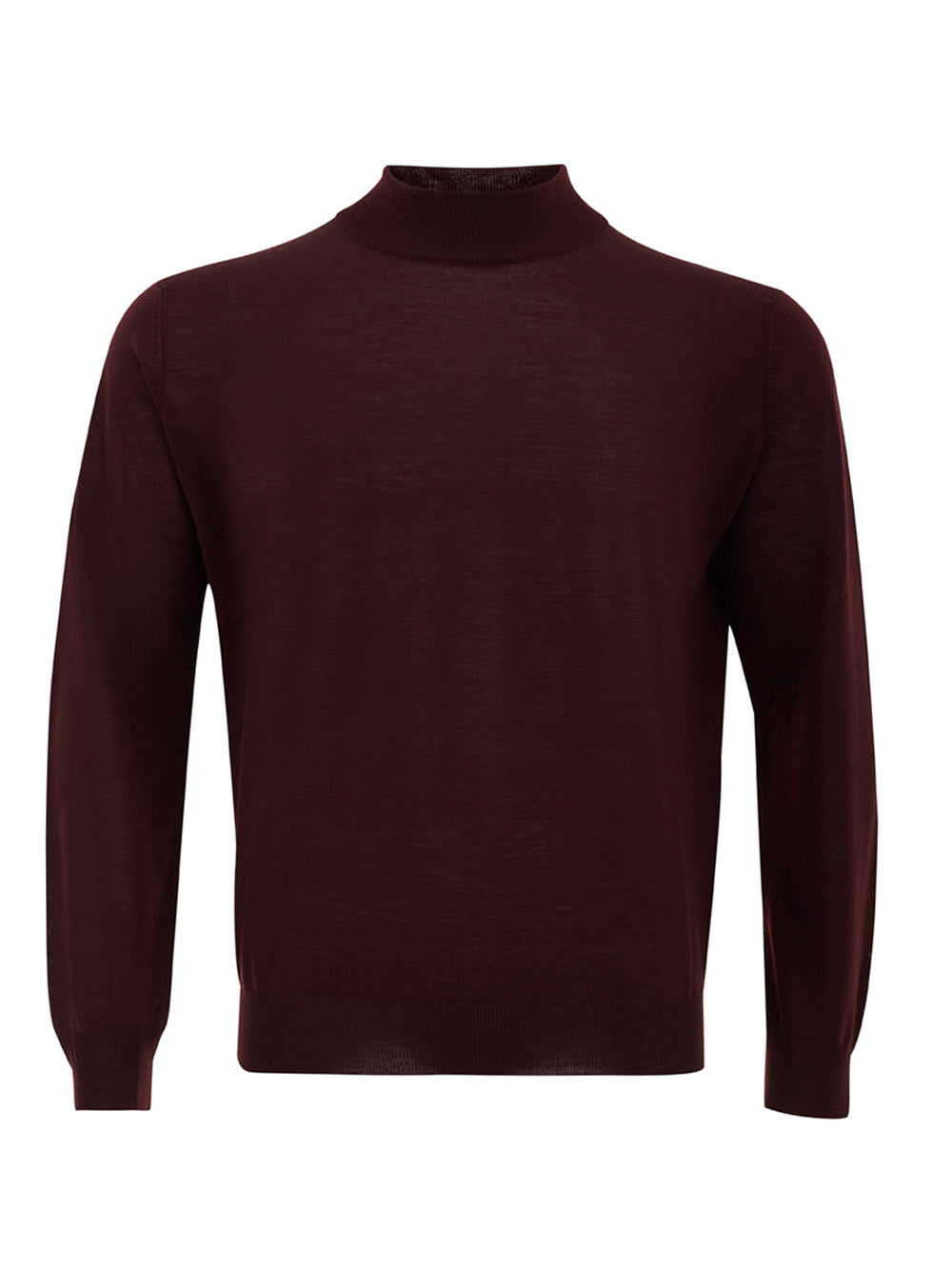 FERRANTE Red Purple Turtleneck Wool Jumper