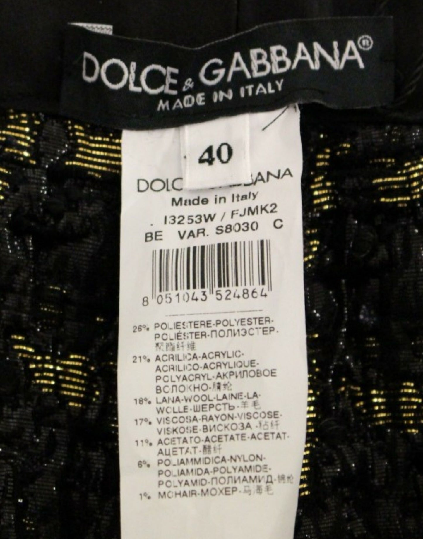 Dolce & Gabbana Black fabric shorts pants