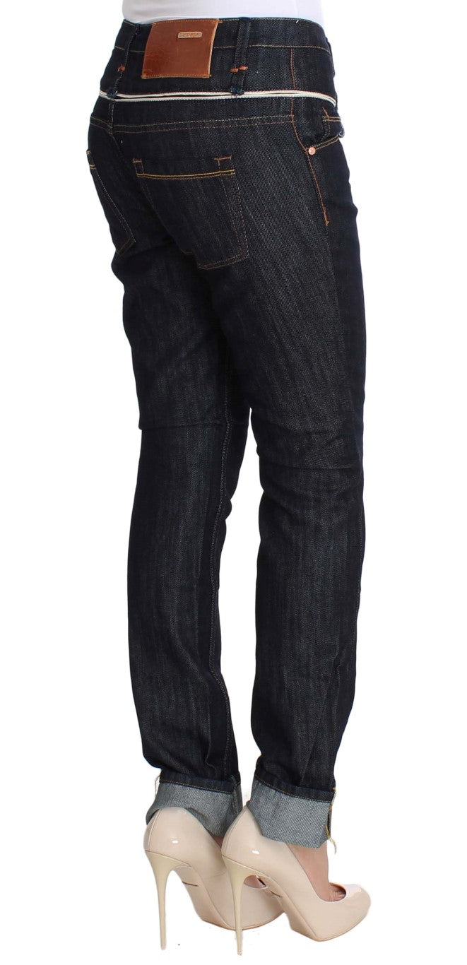 Acht Blue Denim Cotton Bottoms Straight Fit Jeans