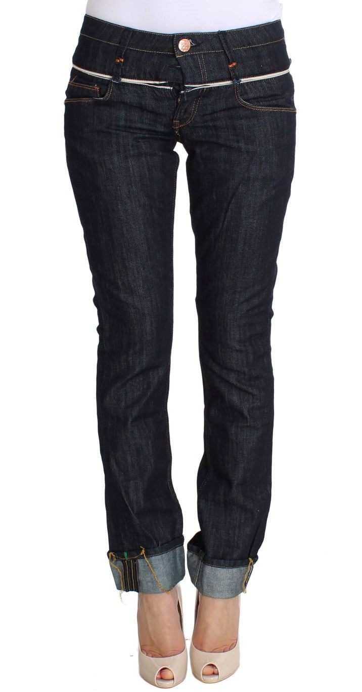 Acht Blue Denim Cotton Bottoms Straight Fit Jeans