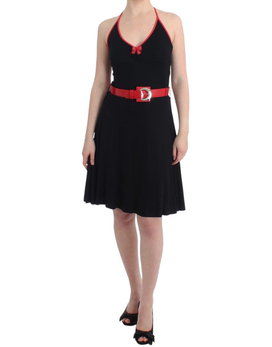 Roccobarocco Black belted palladio dress