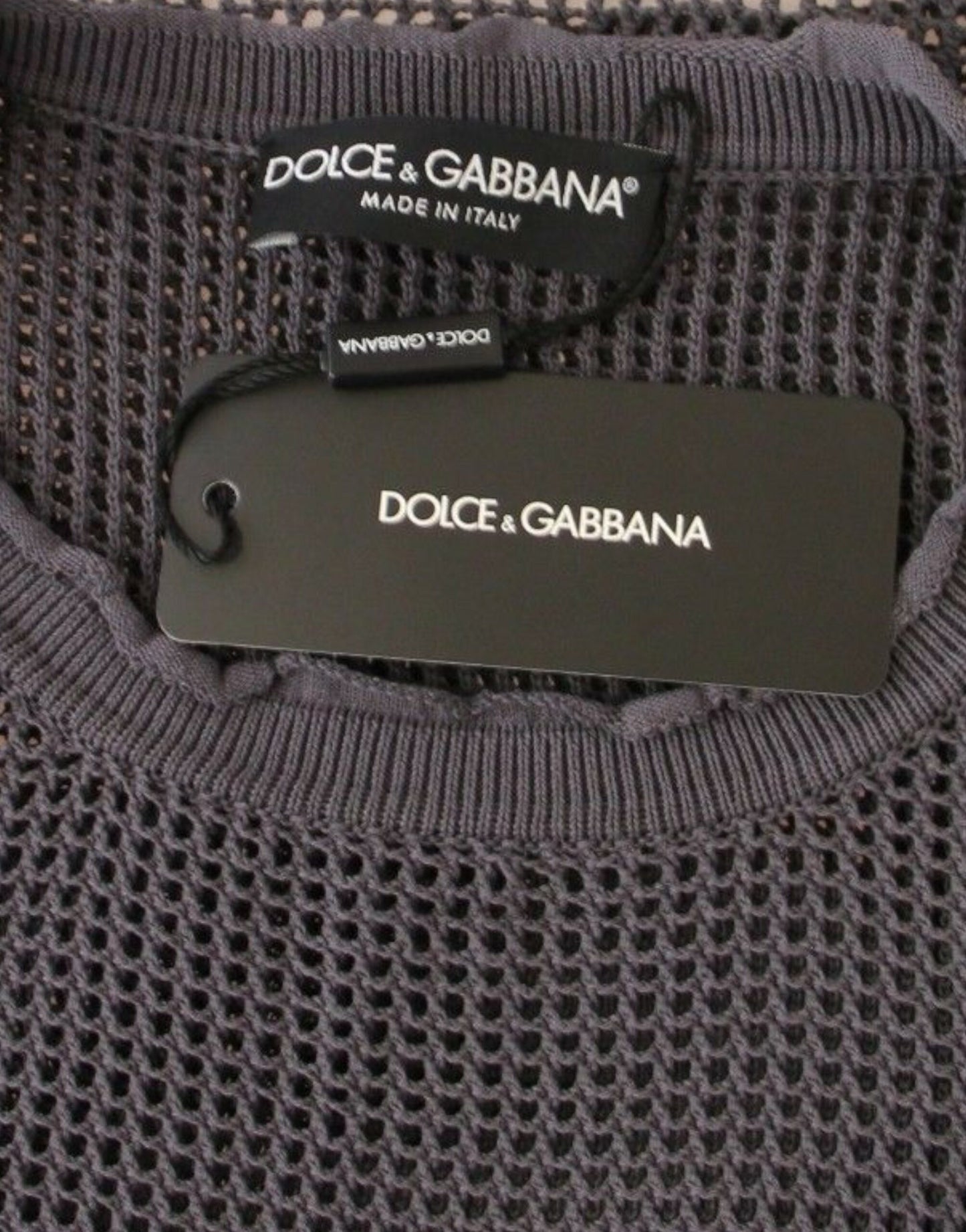 Dolce & Gabbana Purple Runway Netz Pullover Netted Sweater