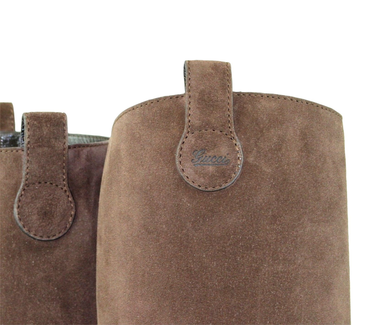 Gucci Brown Leather Suede Tall Knee Boots