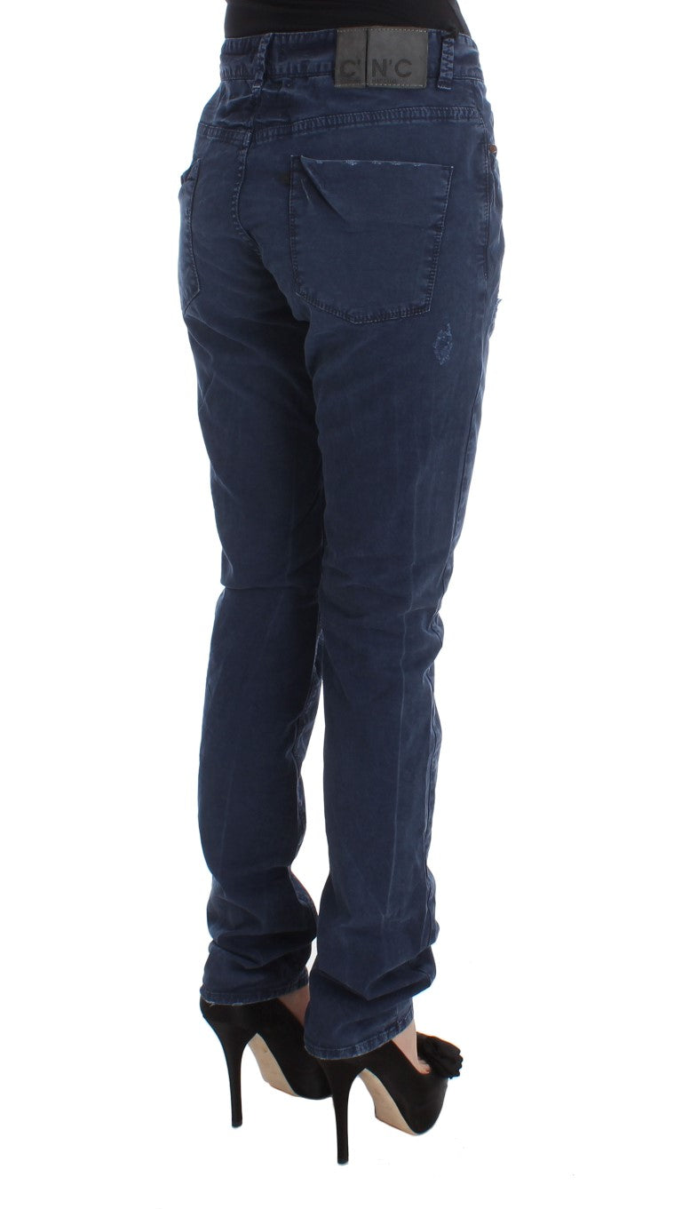 Costume National Blue Cotton Blend Denim Jeans