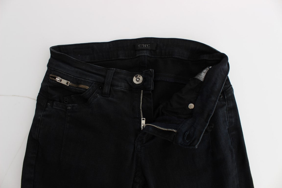 Costume National Black Cotton Slim Fit Denim Jeans