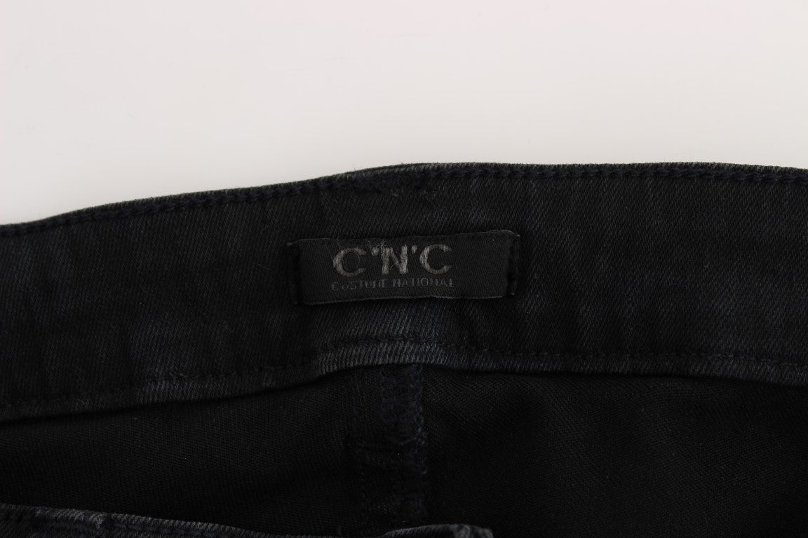 Costume National Black Cotton Slim Fit Denim Jeans