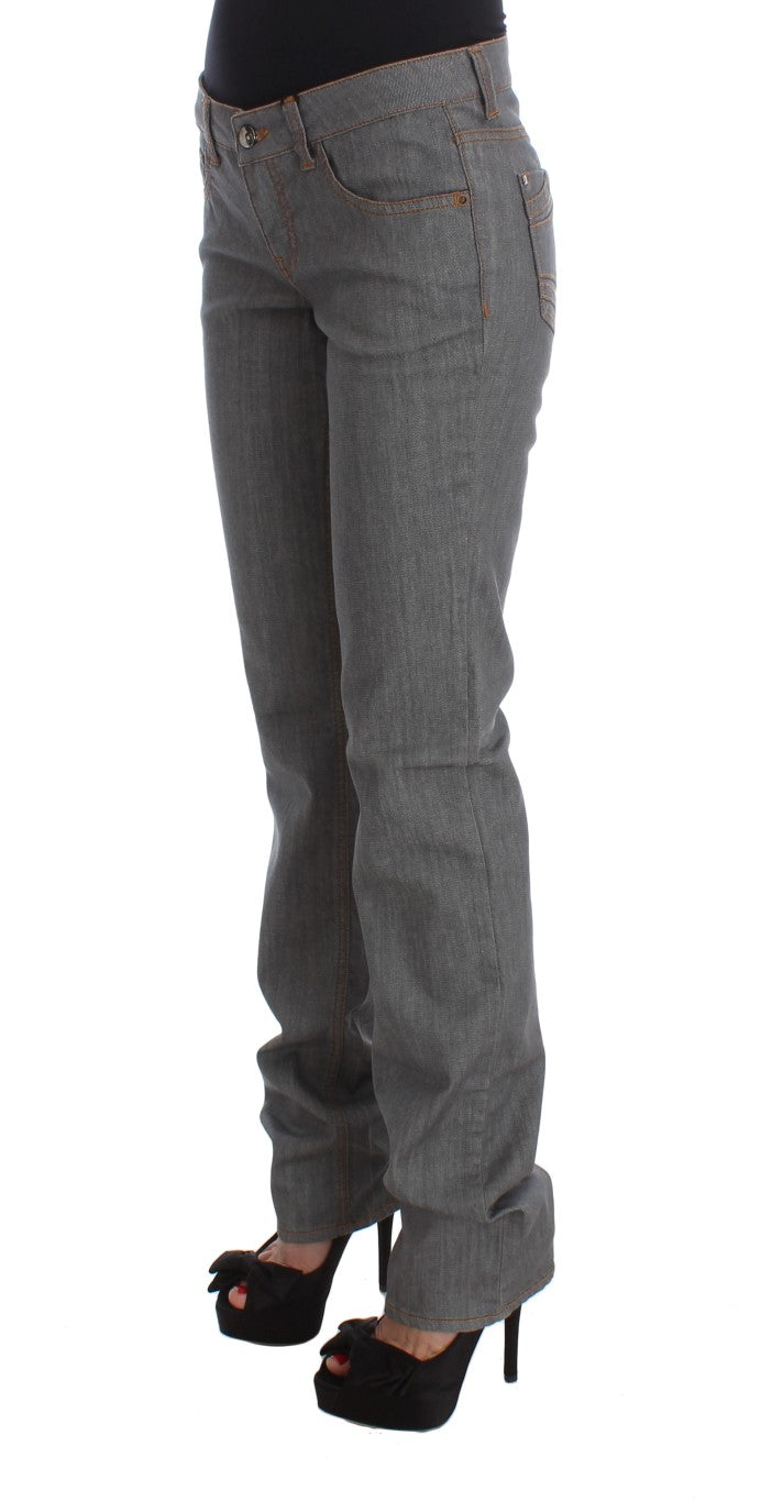 Costume National Gray Cotton Regular Fit Denim Jeans