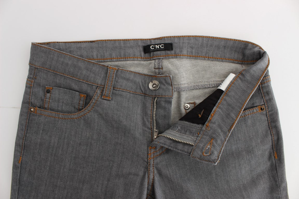 Costume National Gray Cotton Regular Fit Denim Jeans